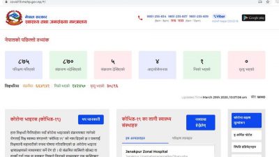 ‘वेबसाइट’ र मोबाइल ‘एप्स’ बाट कोभिड-१९ को सम्पूर्ण जानकारी प्राप्त…